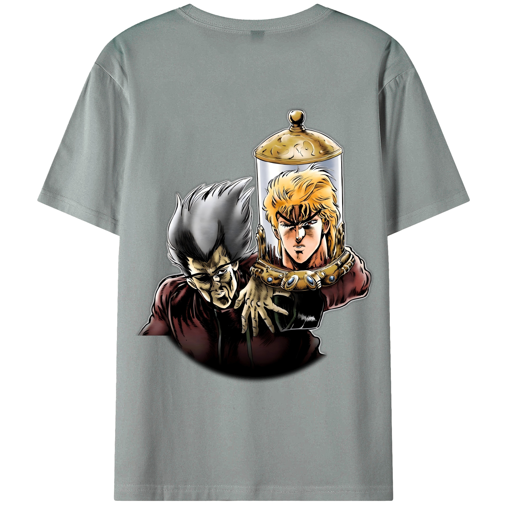 （画像用） ジョジョの奇妙な冒険 ディオ?ブランドー JoJo's Bizarre Adventure Dio Brando 綿100％ メンズ半袖Tシャツ（バックプリント） 通気性